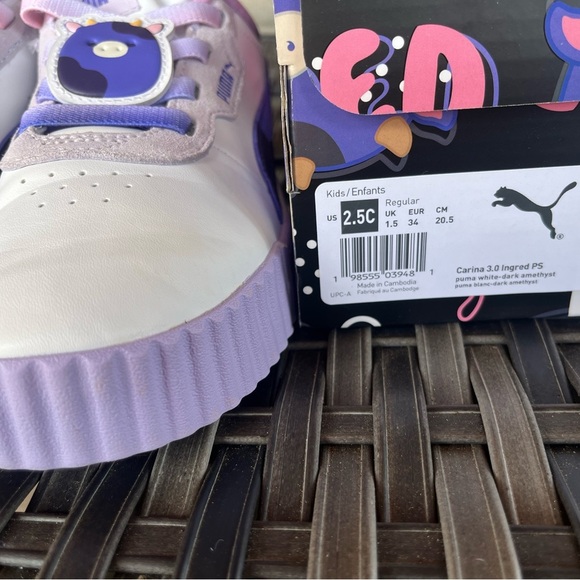 Puma Kids Sneakers - White and Purple - Picture 2 of 4